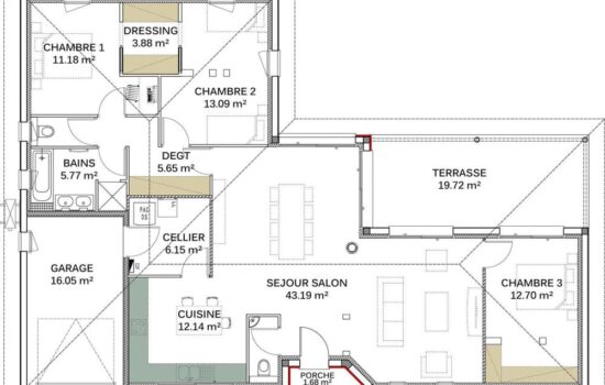 Plan-maison-plain-pied-Genus-112m2