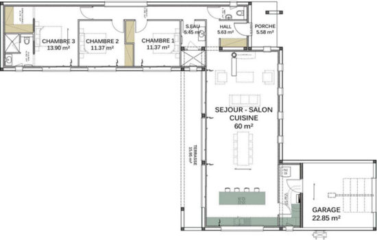 Plan maison moderne Aleria