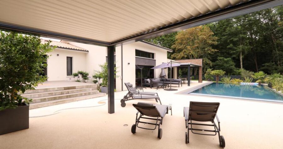 maison contemporaine prestige avec pergola