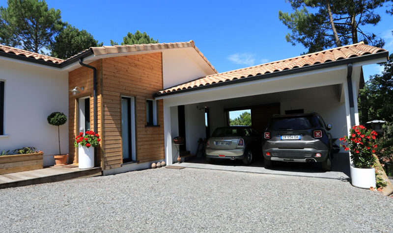 maison contemporaine avec garage 2 places