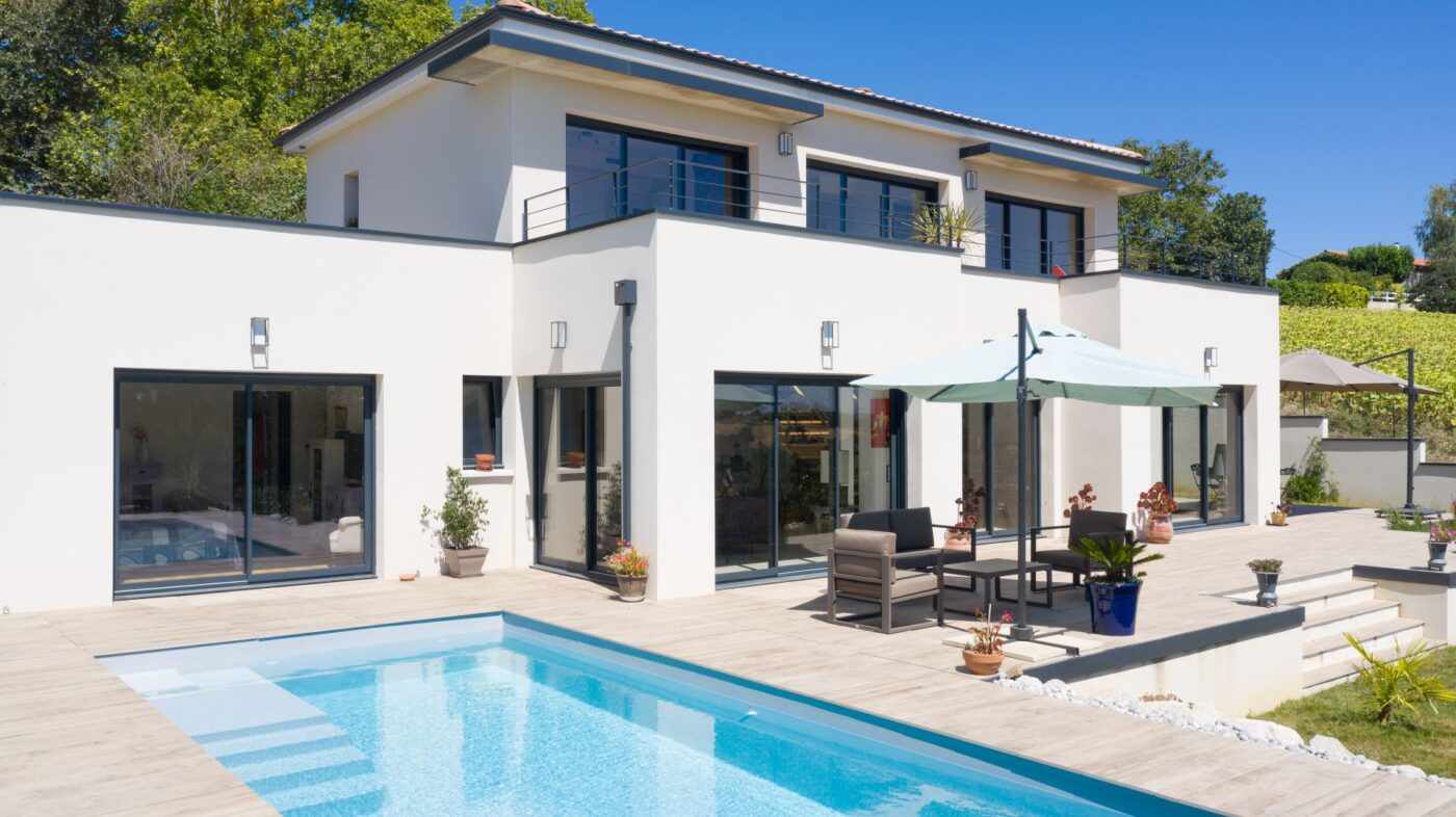 maison contemporaine à Toulouse avec piscine