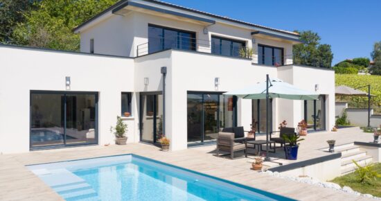 maison contemporaine à Toulouse avec piscine