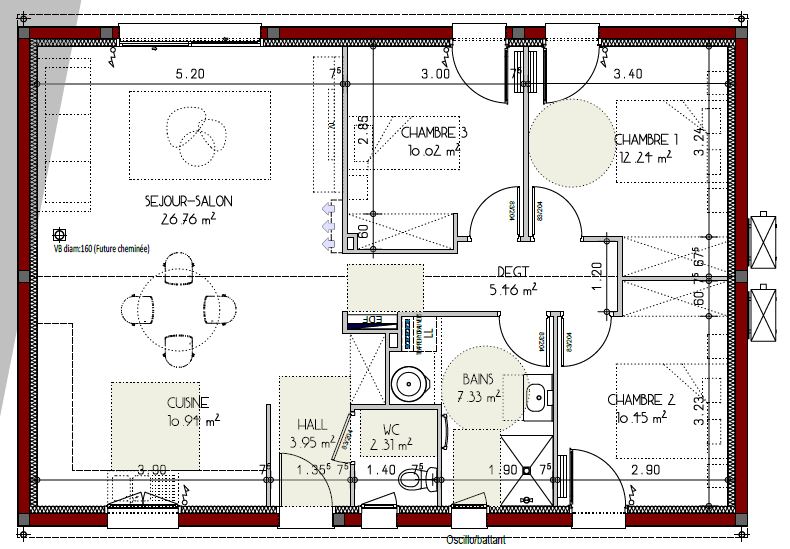 Maison + terrain Lourties-monbrun  (Gers 32)