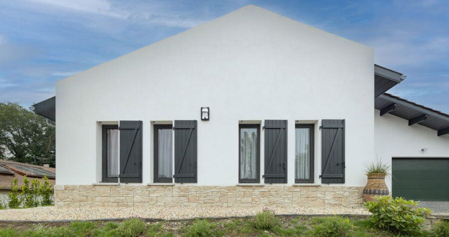 maison basque contemporaine extérieur façade avant